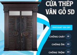 Cửa Thép Vân Gỗ 5D – Đẹp Mãi Với Thời Gian