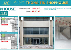 SHOPHOUSE CHO THUÊ TẠI LAVIDA PLUS QUẬN 7, DIỆN TÍCH TỪ 100M2