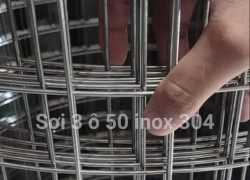 Lưới hàn inox ô 50x50 sợi 3mm