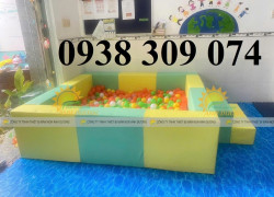 Khung nhà bóng mềm bọc simili , khung quây nhà banh trẻ em