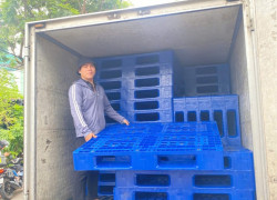 Cảnh báo giá rẻ pallet nhựa Long Thành 4 hướng nâng Huế 0799345292