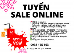 TUYỂN SALE ONLINE – LÀM VIỆC TẠI Q.11