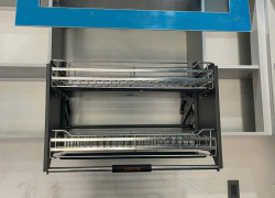 Kệ bát đĩa nâng hạ di động thông minh Eurotek, chất liệu SUS 304 cao cấp, bền đẹp, không độc hại