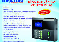 INO5-A máy chấm công vân tay - tặng kèm phần mềm chính hãng