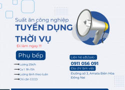 Tuyển Thời vụ bếp ăn công nghiệp [KCN AMATA-ĐỒNG NAI]