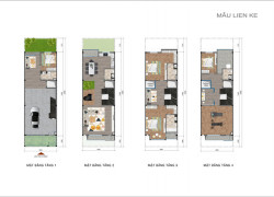 Nhà liền kề,shophouse diện tích đất 90-120m2:1 trệt 3-3.5 lầu