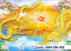Tranh gạch 3d long phụng sum vầy - BXC4