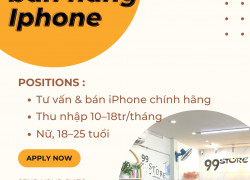 Tuyển nữ nhân viên bán hàng – iphone