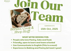 TUYỂN DỤNG – PASTRY CHEF / BAKER / KITCHEN COMMIS (Junior – Senior)