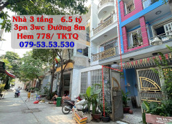Bán nhà 3 tầng hiện đại, hẻm ô tô 8m, cách Tân Kỳ Tân Quý 1 phút – gần chợ Gò Xoài, trường học, ngân hàng, sổ hồng
