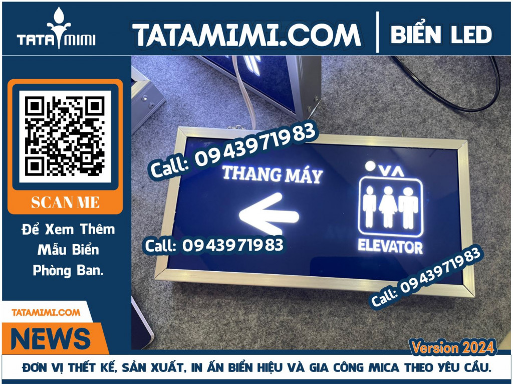 Rao vặt miễn phí – Biển WC có đèn LED chỉ dẫn rõ ràng, đẹp mắt, giá tốt