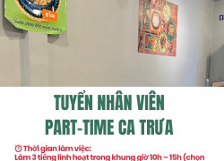 CƠM THỐ GIÒN TUYỂN NHÂN VIÊN PART-TIME CA TRƯA
