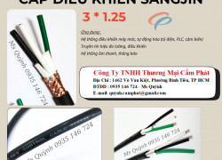 Cáp điều khiển 3 core 3 x 1.25 Sangjin Sài Gòn