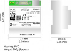 HD67564M: PROFIBUS Slave/Modbus TCP Master-Converter