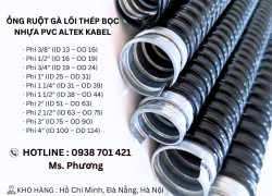 ỐNG RUỘT GÀ LÕI THÉP BỌC NHỰA PVC ALTEK KABEL