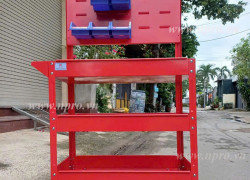 Xe đẩy 3 ngăn – Bảng treo khay nhựa