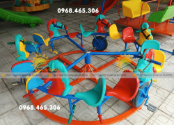 Đu quay ngựa trẻ em, đu quay đạp chân mầm non