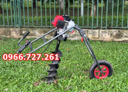 Máy khoan đào hố đất , khoan hố trồng cây có bánh xe di chuyển TBK68