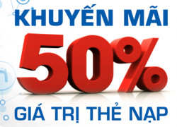 Thứ 4 vui vẻ, Nhận ưu đãi nạp thẻ 50% từ MobiFone