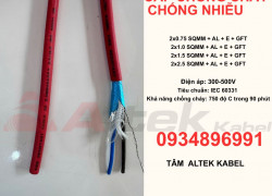 CÁP CHỐNG CHÁY, CHỐNG NHIỄU 2X0,75mm2 ALTEK KABEL ĐÀ NẴNG