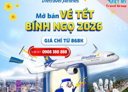 Đặt vé Tết Vietravel Airlines 2026 – Càng sớm, càng tiết kiệm
