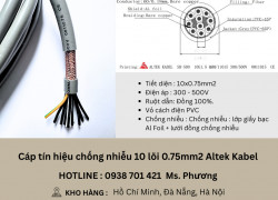 Cáp tín hiệu chống nhiễu 10 lõi 0.75mm2 Altek Kabel Đà Nẵng, Hà Nội, Hồ Chí Minh