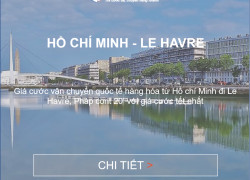 Giá cước vận chuyển từ Hồ Chí Minh đến Le Havre, Pháp