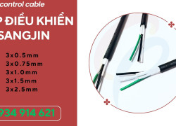 Cáp điều khiển 3x1.5mm unshield RVV Sangjin - sẵn kho HCM