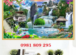 Tranh gạch ốp tường trang trí phòng khách