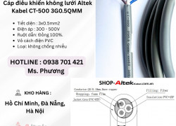 Cáp điều khiển không lưới Altek Kabel CT-500 3G0.5QMM Đà Nẵng, Hà Nội, Hồ Chí Minh