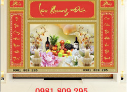 Tranh gạch 3d chữ phúc phòng thờ