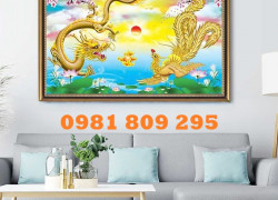 Tranh gạch ốp tường rồng bay phượng múa