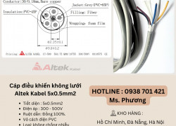 Cáp điều khiển không lưới chống nhiễu Altek Kabel 5x0.5mm2 Đà Nẵng, Hồ Chí Minh, Hà Nội