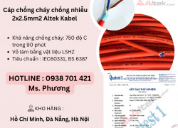 Cáp chống cháy chống nhiễu 2x2.5mm2 Altek Kabel Đà Nẵng, Hà Nội, Hồ Chí Minh