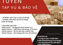 TUYỂN DỤNG GẤP – NHÂN VIÊN TẠP VỤ & BẢO VỆ