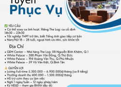 TUYỂN DỤNG NHÂN VIÊN PHỤC VỤ FULL-TIME & PART-TIME