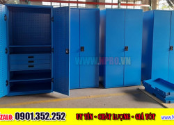 Tủ đồ nghề 2 cánh 3 ngăn kéo 2 khay - Tủ Sắt Cơ Khí nhà xưởng