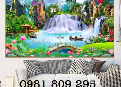 Tranh ốp tường , gạch tranh 3d thiên nhiên giao hòa