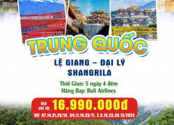 ĐẠI LÝ - LỆ GIANG SHANGRILA 5N4Đ NO SHOP