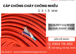 Cáp chống cháy chống nhiễu Altek Kabel 2×1.5 mm2 – IEC 60331, BS 6387