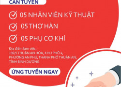 CÔNG TY TNHH TỰ ĐỘNG HOÁ ĐẠI PHÁT ĐẠT CẦN TUYỂN THỢ HÀN THỜI VỤ