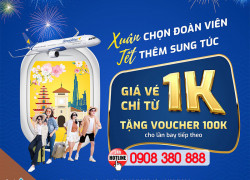 Bay ngược chiều Tết cùng Vietravel Airlines – Giá vé chỉ từ 1.000 đồng