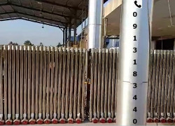 Cổng xếp inox điều khiển từ xa- 0913183440