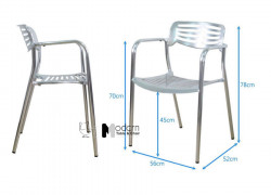 Ghế ăn khung hợp kim nhôm xếp chồng CC07001‑A tại HCM