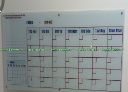 Bảng kính cường lực 5ly in ô ly hoặc nội dung yêu cầu