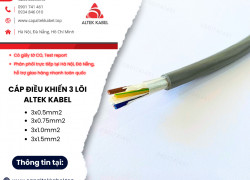 Cáp điều khiển Altek Kabel 3 lõi giá xưởng tại Hà Nội, Đà Nẵng