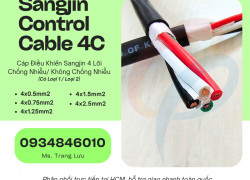 Cáp điều khiển Sangjin 4x0.5/ 4x0.75/4x1.25/4x1.5/4x2.5