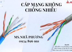 CÁP MẠNG KHÔNG CHỐNG  NHIỄU UTP6 24AWG/ UTP5e 23AWG 4 LÕI.