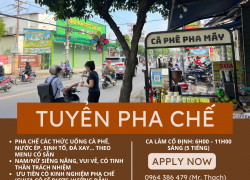 TUYỂN NHÂN VIÊN PHA CHẾ – ĐÁ COFFEE (TAKE AWAY)