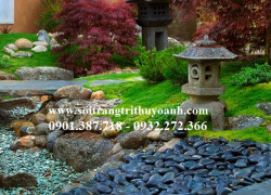 Sỏi đen bóng cấp cho công trình ở Phan Thiết